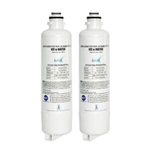 mzbart borplftr50 replacement for bosch ultra clarity pro water filter , compatible with 11025825, 12028325, borplftr50, wfc100mf, b36ct80sns, b36cl80ens 2-pack, 2 count (pack of 1)