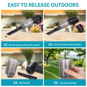 Vacuum Bug Catcher Spider and Inspect Traps Catcher with USB Rechargeable Battery Bug Pest Control, Inspections and Handheld Bug Catcher with Brush Head Fluke for Stink Bug, Beer, Pest Suction Trap