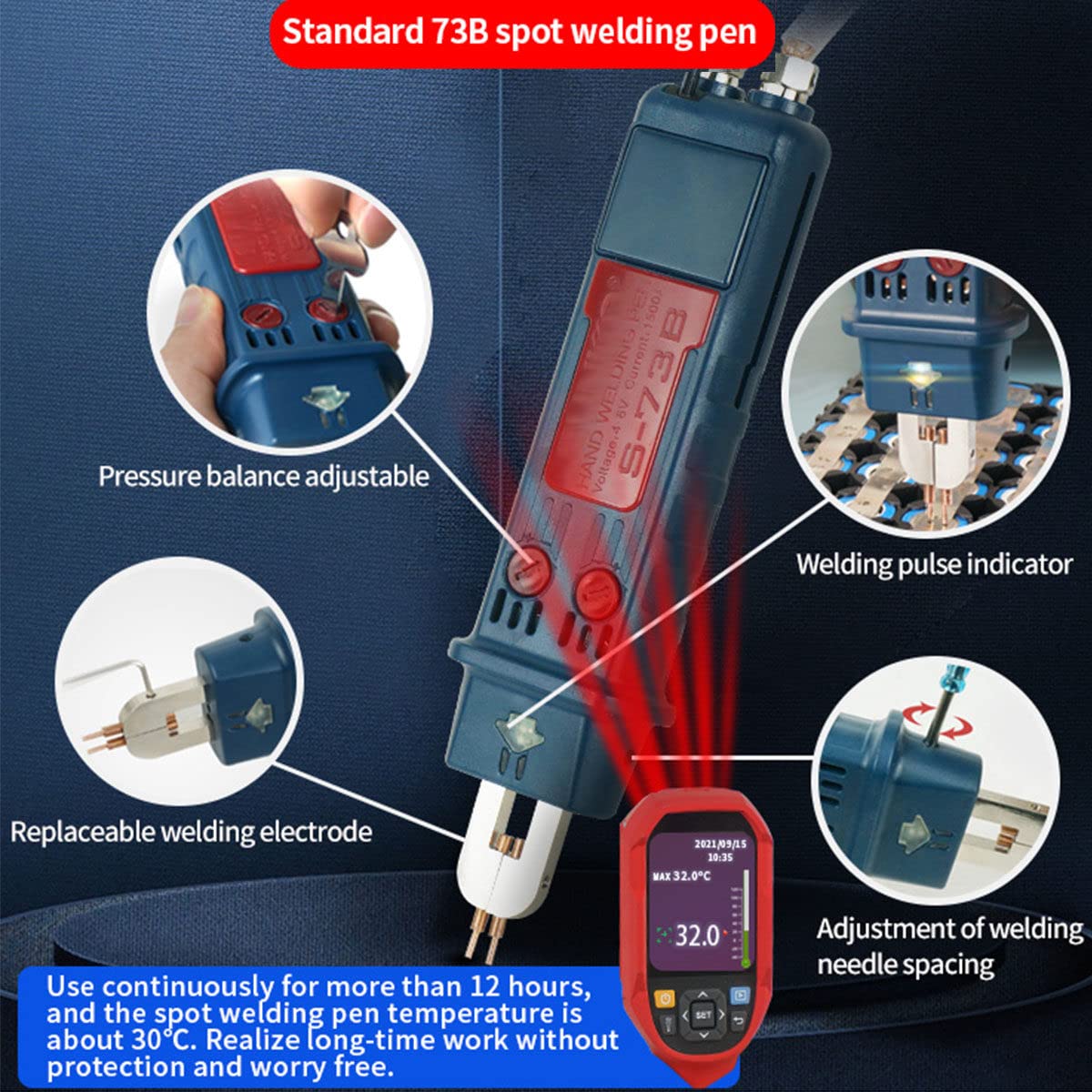 RCBDBSM 801D Battery Spot Welder 12 KW Capacitor Energy Storage Spot Welding Machine, Pulse Welding Machine for 18650 14500 Lithium Batteries Battery Pack Work