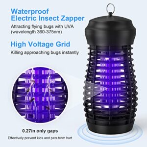 Kaocomo Bug Zapper for Outdoor - 15W High Powered Waterproof Electric Mosquitoes Zapper Killer, Insect & Fly Trap, Light Bulb Lamp