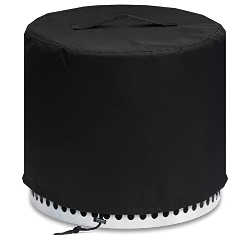 MAVINCHER Fire Pit Cover for Solo Stove Cover 22 Inch, Solo Stove Bonfire Cover Waterproof, 600D Heavy Duty Solo Stove Bonfire Accessories, Black, 22" D x 16" H