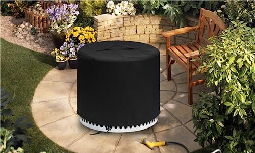 MAVINCHER Fire Pit Cover for Solo Stove Cover 22 Inch, Solo Stove Bonfire Cover Waterproof, 600D Heavy Duty Solo Stove Bonfire Accessories, Black, 22" D x 16" H