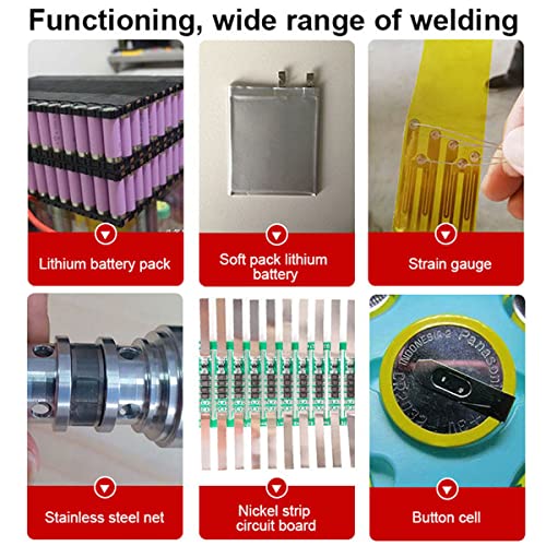 RCBDBSM 3.2KW Battery Spot Welder, Pulse Welding Machine for 4 Rows of 18650 14500 Lithium Batteries Battery Pack Work, with Cooling System and Charging Testing Function