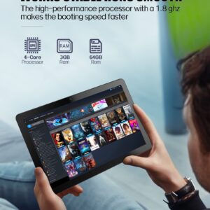 Tablet 10.1 Inch Android 11 Tablets,Quad-Core Processor 3GB RAM 64GB ROM,1280 * 800 IPS Touch Screen,Dual Speaker,2.0 Front + 8.0 MP Rear Camera,Long Battery Life and GMS Certified Tablet