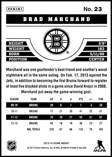 2013-14 Panini Score #23 Brad Marchand NM-MT Boston Bruins Hockey