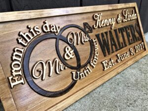 mr and mrs sign | wood wedding gift | wooden bridal shower gift | custom engagement sign | established marriage decor | personalized couple gift | last name established sign | anniversary gift