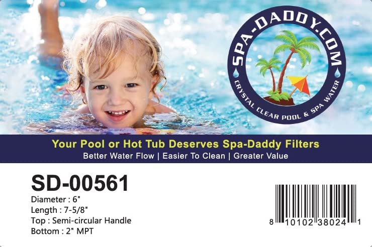 Spa-Daddy SD-00561 Filter - New Artesian 6" D Spa Cartridge Replaces PAS40-F2M