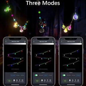 Flacchi 50Ft RGBw Smart String Lights Outdoor with Rope Fairy, Bluetooth APP & Remote Control, Color Changing Dimmable G40 Patio Lights for Balcony, Backyard, Party, Bistro, Holidays