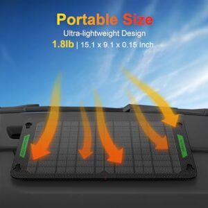 Sun Energise 10W 12V Solar Car Battery Charger, Waterproof 10 Watt 12 Volt Solar Trickle Charger & Maintainer Built-in MPPT Charge Controller for Car Boat Trailer Marine RV Motorcycle