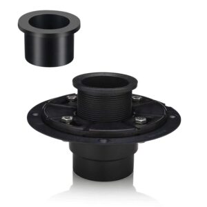 tecforg shower drain base with adjustable ring + rubber coupler for shower drain installation