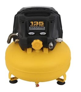 zaraapex pancake portable electric oil free air compressor with two couplers, 6 gallon, 135 psi