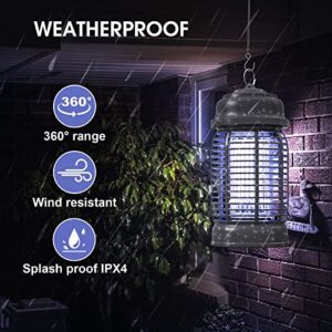 Bug Zapper, imirror Outdoor Bug Zapper, Waterproof Electronic Mosquito Zapper Fly Zapper for Outdoor and Indoor (20W-A)