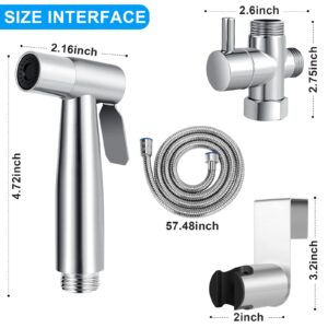 Sllxgin Bidet Sprayer for Toilet, Handheld Sprayer Bidet Kit, High Pressure Bathroom Hand Sprayer Kit for Toilet Washing, Bathroom, Cloth Diaper, Bathing Pets, and Feminine Hygiene