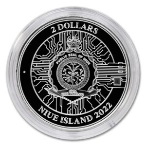 2022 1 oz Silver Bitcoin Official Legal Tender Coin Brilliant Uncirculated (BU - in Capsule) with Certificate of Authenticity $2 Mint State