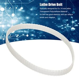 Mini Lathe Belt, 1.5m 94 Teeth Professional Transparent Polyurethane Timing Drive Belt Power Lathe Accessories Replacement Belt for 8 x 14 Mini Lathes