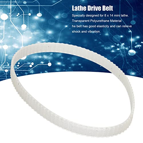 Mini Lathe Belt, 1.5m 94 Teeth Professional Transparent Polyurethane Timing Drive Belt Power Lathe Accessories Replacement Belt for 8 x 14 Mini Lathes