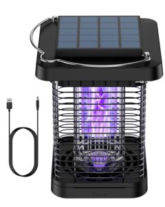 bug zapper, indoor insect trap, quiet fruit flies electric mosquito killer trap, fly trap, mosquito lamp, mosquito zapper for bedroom, living room, office, kitchen (black)