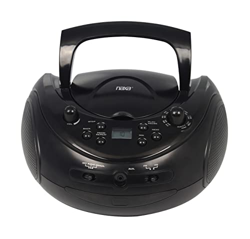 Naxa Electronics NPB-254 Portable CD Radio Player with Programmable Memory and AM/FM Radio, Black