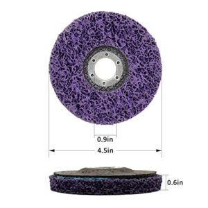 Nakkaa 5 PCS 4-1/2" x 7/8" Strip Wheel Stripping Discs for Angle Grinders Clean Remove Paint Coating Rust Oxidation