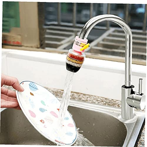 2pcs Kitchen Faucet Filter 6 Layers Water Purifier Filters Activated Carbon Filtration Spray Head Tap Nozzle Clean Faucet Accessories