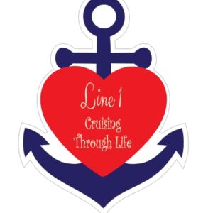 Large Magnet Customized for your Stateroom Door on your Disney Cruise, Carnival, Royal Caribbean, etc. - Personalized Anchor With Heart