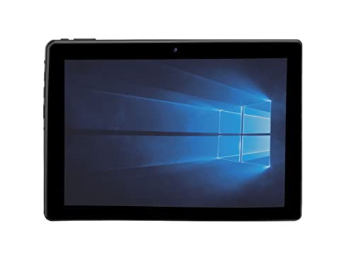 Naxa NID-1080 2-in-1 Detachable Core Windows 11 Tablet with 10.1″ IPS Screen and Headphones Combo, 2.8Ghz Dual Core Processor, 4GB Ram, 64GB Storage, 2MP Front & Rear Cameras, Speaker, and Mic, Black