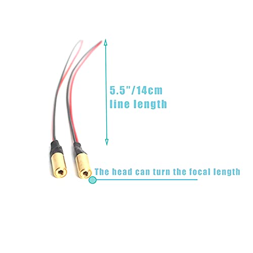 650nm red light laser module industrial laser module adjustable focal length6.2mm(point-2packs)