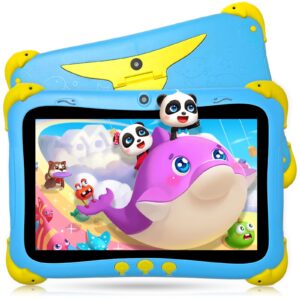 atmpc kids tablet 8 inch, android 11 tablet for kids, 32gb rom 2gb ram, wifi, 4000 mah, google services tablet, parental control app, dual camera, toddler tablet with case, kids learning tablet