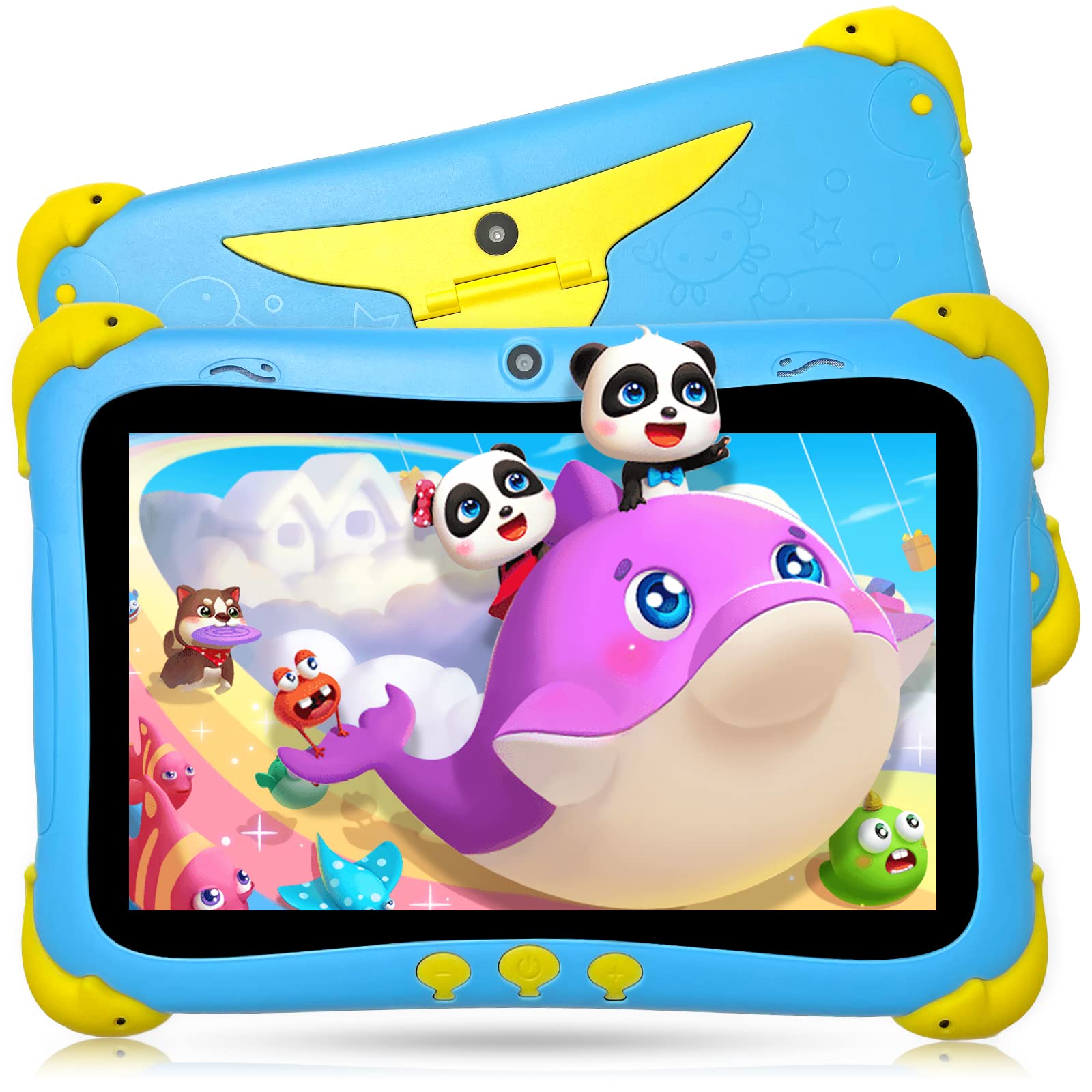 ATMPC Kids Tablet 8 inch, Android 11 Tablet for Kids, 32GB ROM 2GB RAM, WiFi, 4000 mAh, Google Services Tablet, Parental Control APP, Dual Camera, Toddler Tablet with Case, Kids Learning Tablet