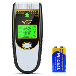 magnetic stud finder witop 7 in 1 multifunctional electronic wall scanner for wood beam center bracket metal and ac wire line detector with battery and hd lcd display detection stud sensor
