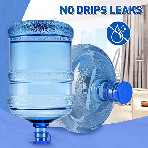 5 Gallon Water Jug Cap Reusable Water Jug 5 Gallon Cap Replacement Water Bottle Snap On Cap 5 Gallon Non-Spill Caps for 55mm Water Bottle(Cap Reusable with Handle)