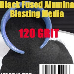 #120 Black Aluminum Oxide 10LBS/4.5kg Polishing Abrasive Derusting Blast Media Medium Abrasive for Use in Sandblast Cabinet or Blasting Guns