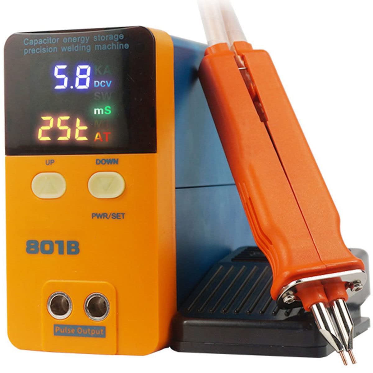 RCBDBSM Industrial Energy Storage Battery Welding Machine 801B Battery Spot Welder 11.6 KW Mini Portable Spot Welding Equipment for 18650, 21700 Lithium Battery Pack Building