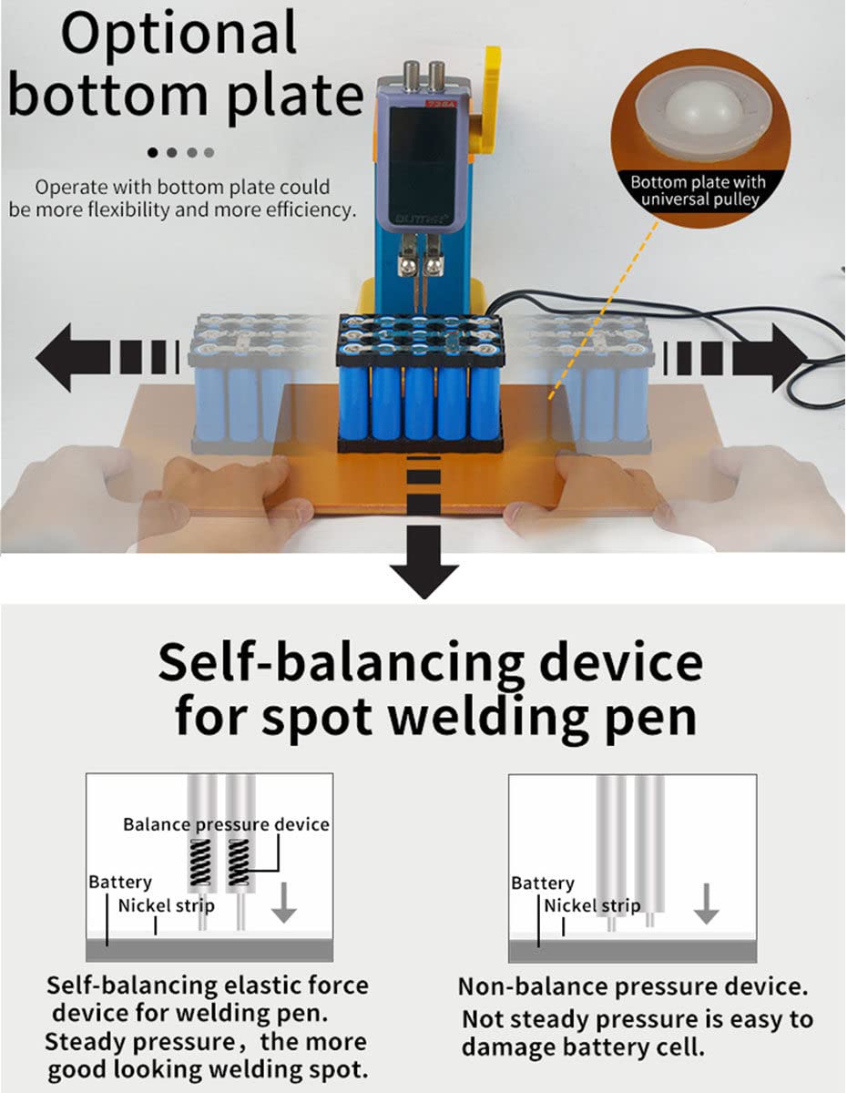 RCBDBSM Industrial Energy Storage Battery Welding Machine 801B Battery Spot Welder 11.6 KW Mini Portable Spot Welding Equipment for 18650, 21700 Lithium Battery Pack Building