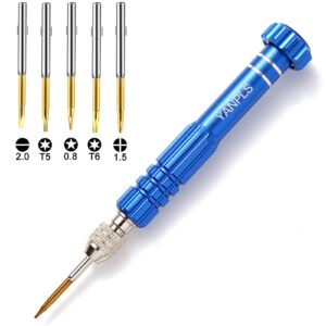 yanpls small watch eyeglass screwdriver set， micro precision eyeglass repair screwdriver kit small screwdriver set for electronics、sunglasses、jewelry（blue）