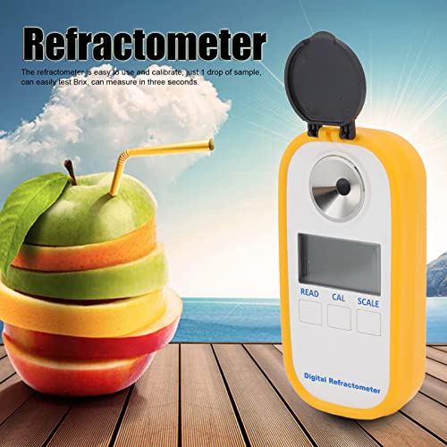 Digital Brix Refractometer, Portable Handheld Brix Maple Syrup Jam Sauces Refractometer, Brix Meter Pocket Refractometer for Measuring Sugar Content in Watermelons, Grapes and Other Fruits