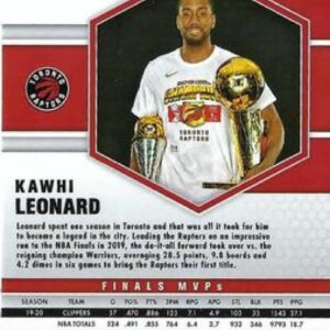 2020-21 Panini Mosaic #299 Kawhi Leonard Toronto Raptors NBA Basketball Trading Card