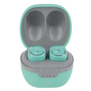 altec lansing nanopods - truly wireless earbuds with charging case, tws waterproof bluetooth earbuds with touch controls for travel, sports, running, working (mint)