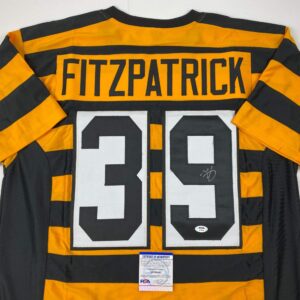 Autographed/Signed Minkah Fitzpatrick Pittsburgh Bumble Bee Football Jersey PSA/DNA COA