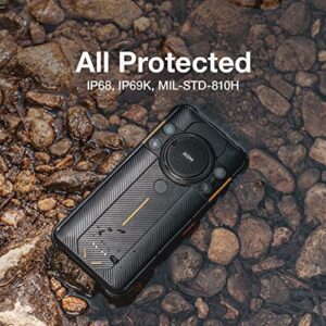 AGM H5 Rugged Smartphone Android 12, Rugged Phone Unlocked Dual SIM 4G, 20MP Night Vision Camera, 6.52" HD+ Screen Rugged Cell Phone 128GB ROM 6GB RAM, 109dB Speaker, 7000mAh Battery, IP68 Waterproof