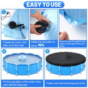 Pool Air Pillows for Above Ground Pools & Patio Furniture Cover Airbag - 4ft Dia. Winter Closing Winterizing Kit with Ropes, Thicken PVC Ice Equalizer Support Swimming Pool Covers