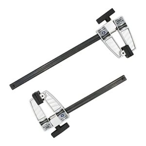 michaelpro 2-piece smart f clamps set, 8-inch & 12-inch | newly designed heavy duty steel bar clamps, holds & positions quickly for woodworking & diy | mp018002