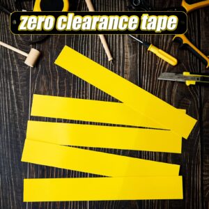 Zero Gap Woodworking Tape for More Accurate Cuts On Miter Saw Table Saw PVC Self Adhesive Strips for Positioning Wood Cutting, 2 x 14 Inch, Yellow (10 Pcs)