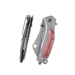 sharpken Pocket Knife,Pocket Folding Knife with Clip, Glass Breaker and Line Lock.