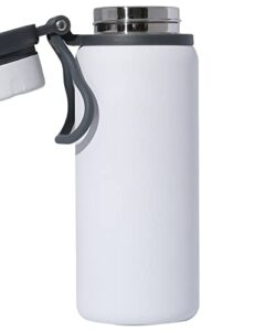 insulated water bottle stainless steel water bottles wide mouth white 25 oz