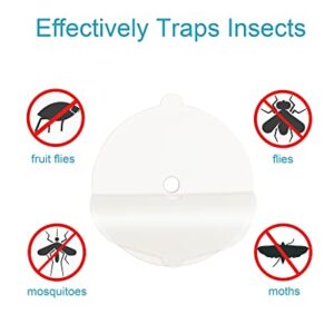 12 Pcs Flea Trap Refill Discs 5.4" Replacement Glue Boards with Hole Fits Flea Traps for Inside Your Home, Sticky Pads for Fleas, Bugs, Flies, Mosquitos, etc