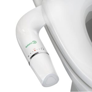 ciays bidet attachment for toilet ultra-slim bidet sprayer non-electric dual nozzle for feminine/posterior wash bidet toilet attachment with pressure controls，sliver/white