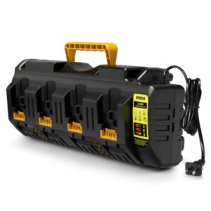 lenoya dcb104 battery charger replacement for dewalt 12v/20v max battery charger station dcb104(black)