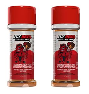 fruit fly trap - fly devil - for indoor fruit fly use - non-toxic (2-pack) traps fruit flies - fruit fly killer