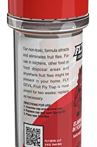 Fruit Fly Trap - Fly Devil - for Indoor Fruit Fly Use - Non-Toxic (2-Pack) Traps Fruit Flies - Fruit Fly Killer